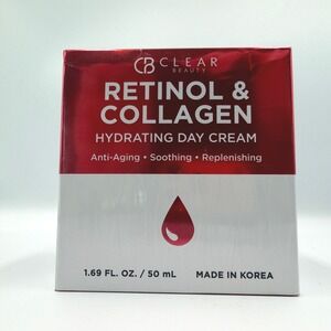 Clear Beauty Retinol & Collagen Day Cream 1.69oz Anti-Aging Hydrating **NEW**